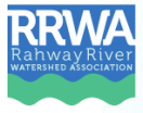 Rahway River Watershed Association (RRWA) logo-stylized graphic of a river bank in blue and green