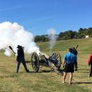 photo of reactment of firing a cannon