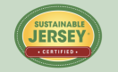 Sustainable Jersey logo (text in gold oval surrounded by green) 