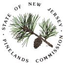 NJ Pinelands Commission logo of a sprig of pine and a pine cone surrounded by text